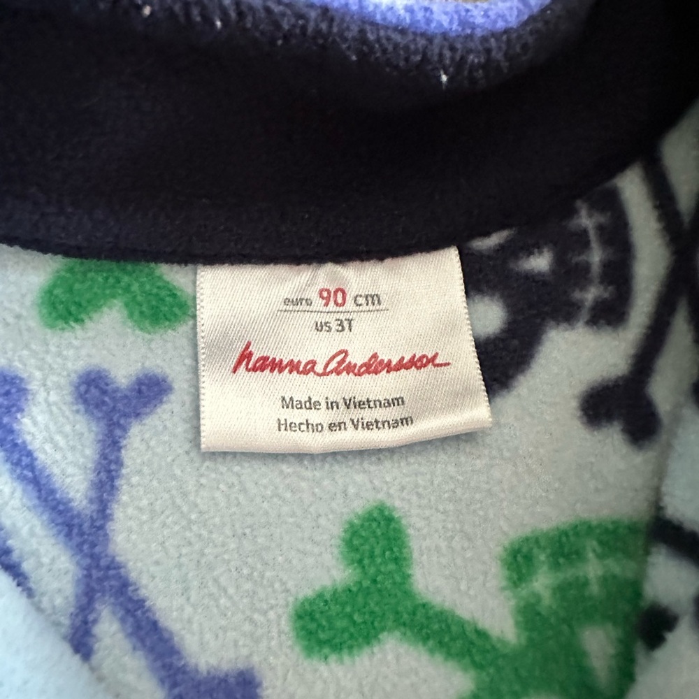 Hanna Andersson Fleece with Skull Design - Blue and Green